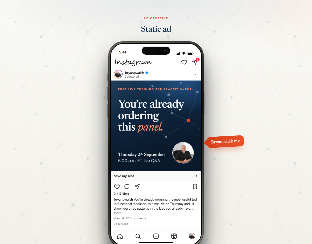 Static ad preview